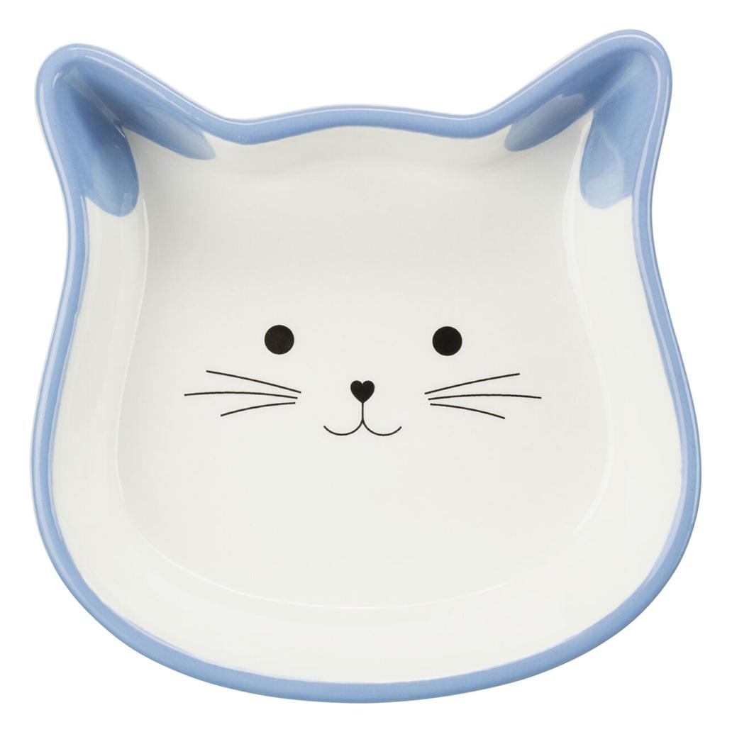 Comedouro em cerâmica com cara de gatinho para gatos