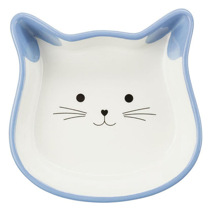 Comedouro em cerâmica com cara de gatinho para gatos