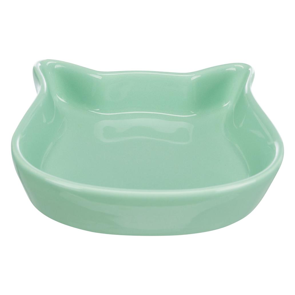 Comedouro em cerâmica "com cara de gato" para gatos