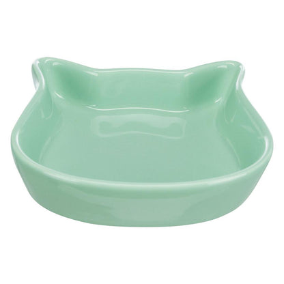 Comedouro em cerâmica "com cara de gato" para gatos