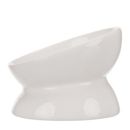 Comedouro elevado para gatos - Branco