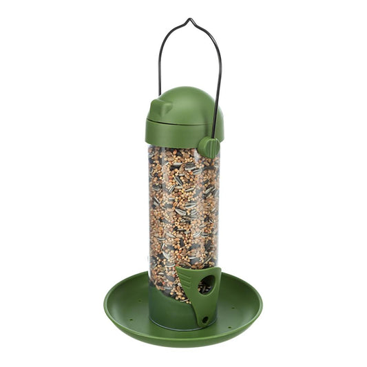 Comedouro fuso com aparador para aves