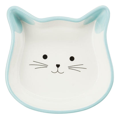 Comedouro em cerâmica com cara de gatinho para gatos