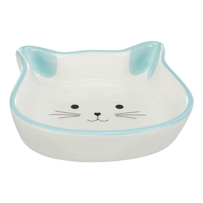 Comedouro em cerâmica com cara de gatinho para gatos