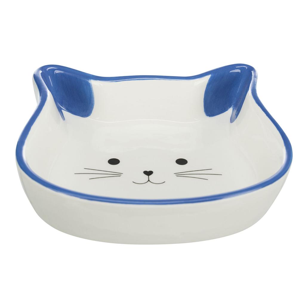 Comedouro em cerâmica com cara de gatinho para gatos