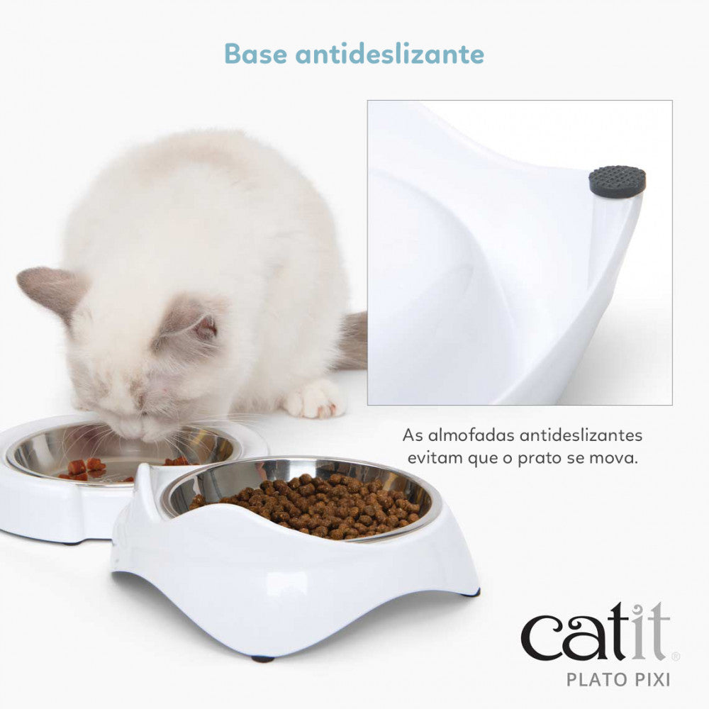 Comedouro PIXI em inox para gatos - Catit
