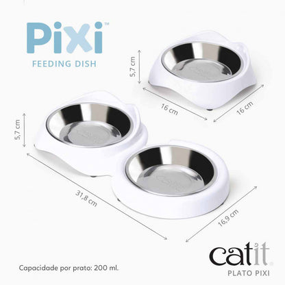Comedouro PIXI em inox para gatos - Catit