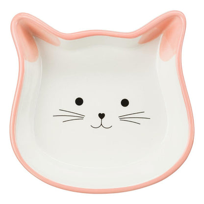 Comedouro em cerâmica com cara de gatinho para gatos