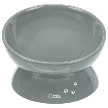 Comedouro XXL elevado para gatos - Cinzento