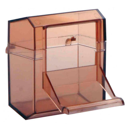 Comedouro com poleiro em plástico para aves