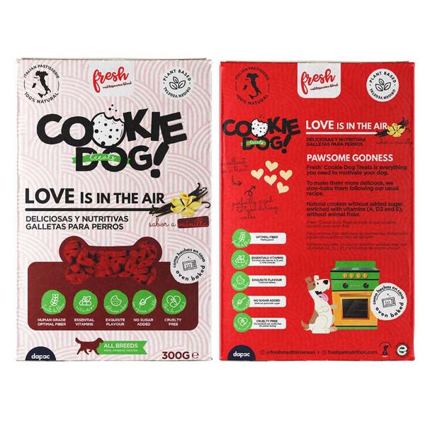 Fresh Cookie Dog Love is in the air - Biscoitos para cão com sabor a baunilha