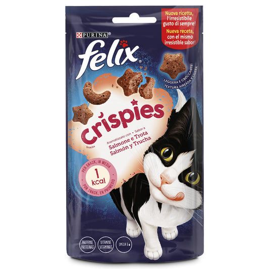 Felix Crispies - Biscoitos para gatos - Com salmão e truta