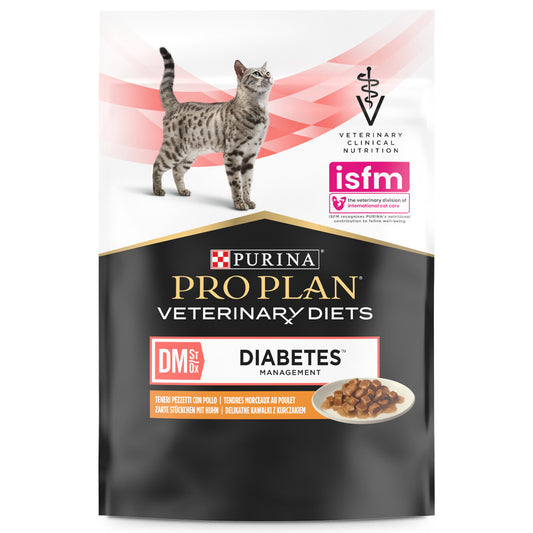 Pro Plan Veterinary Diet Diabetes - Alimento em molho para gatos com diabetes - Frango
