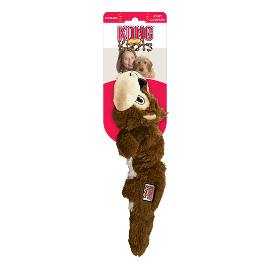 Kong Knots Scrunch Esquilo - Peluche para cão