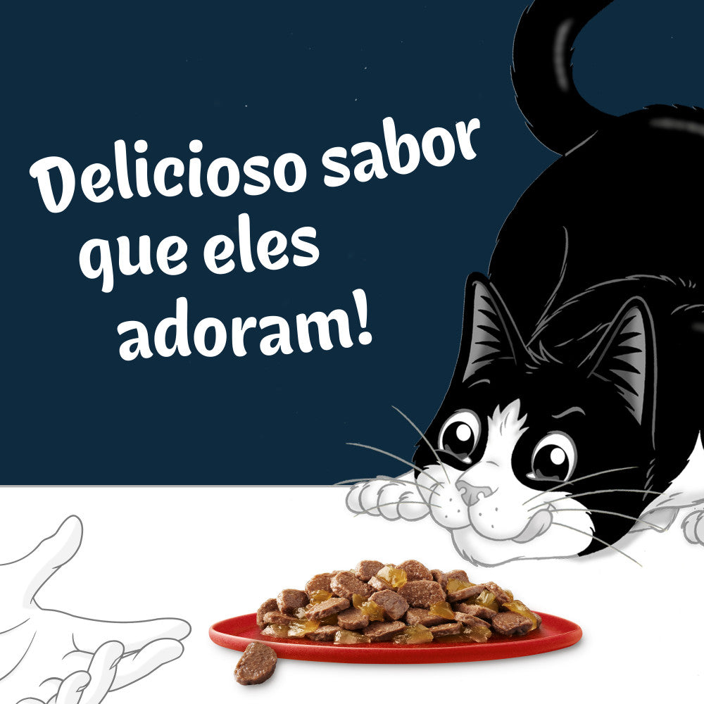 Felix Deliciously Sliced - Alimento em gelatina para gatos - Seleção de carnes