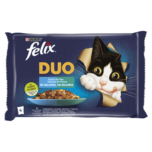 Felix Duo - Alimento em gelatina para gatos - Seleção de peixes