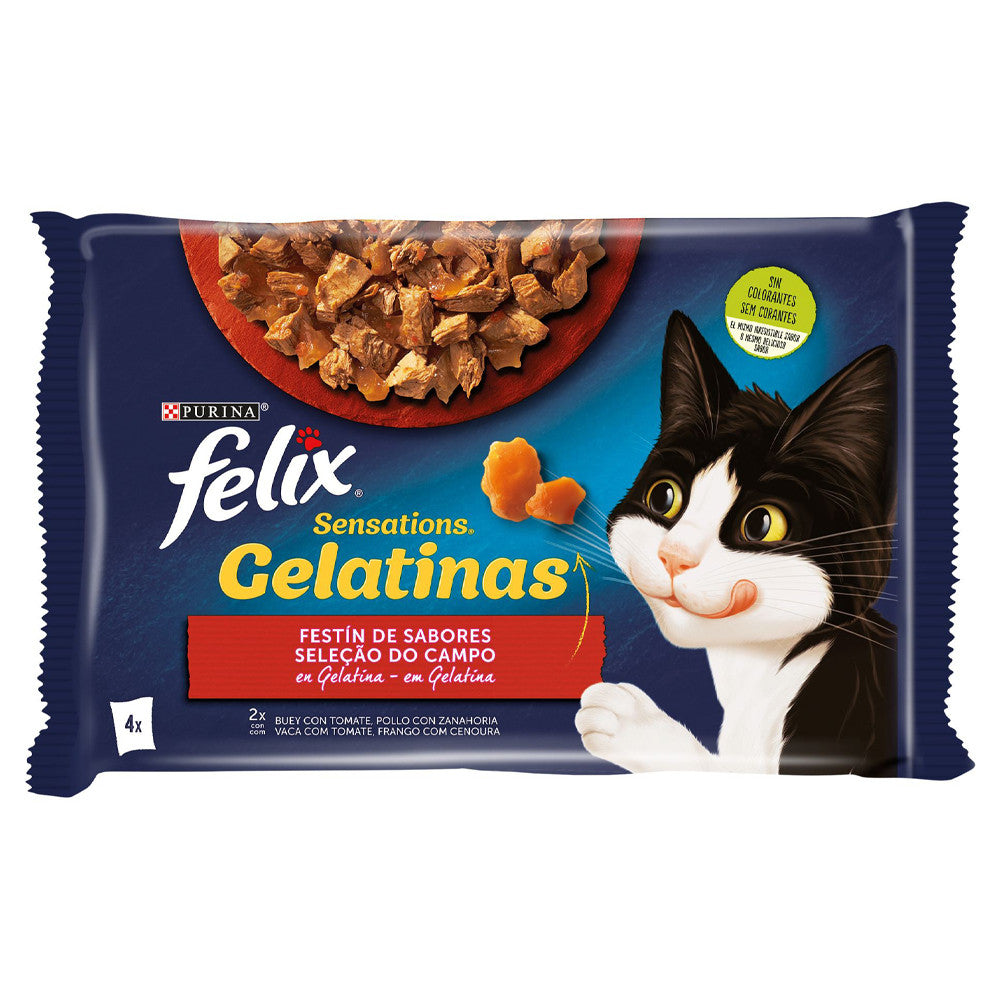 Felix Sensations - Alimento em gelatina para gatos - Seleção do campo