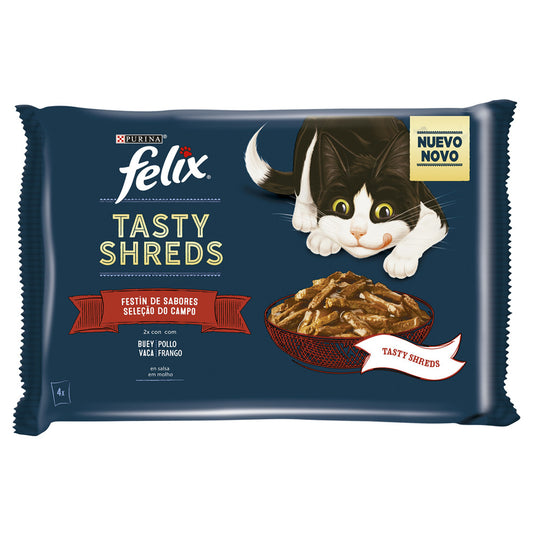 Felix Tasty Shreds - Alimento em molho para gatos - Seleção do Campo