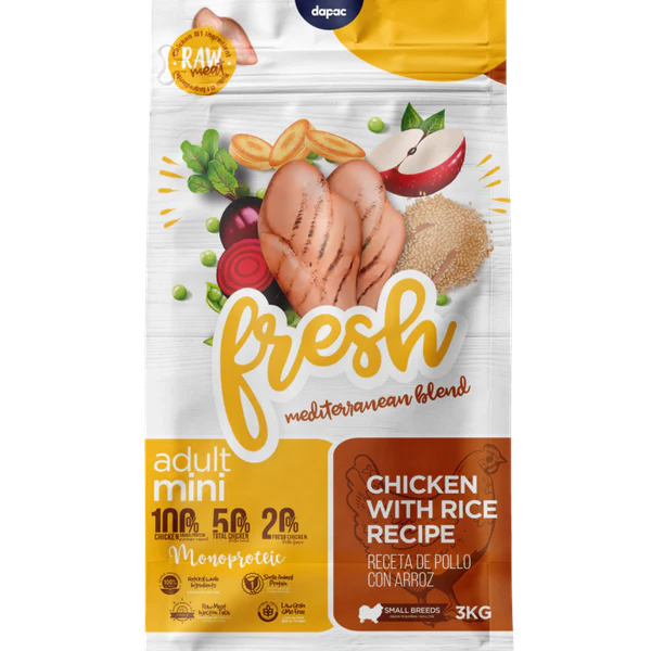 Fresh Mediterranean Blend Adult Mini - Ração seca para cão adulto de porte pequeno - Frango