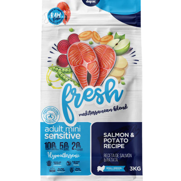 Fresh Mediterranean Blend - Ração seca para cão adulto de porte pequeno - Salmão e batata