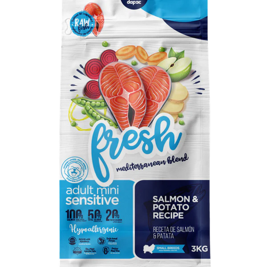 Fresh Mediterranean Blend - Ração seca para cão adulto de porte pequeno - Salmão e batata
