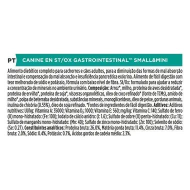 Pro Plan Veterinary Diets Gastrointestinal Small&Mini - Alimento dietético para cão de porte pequeno para desarranjos intestinais