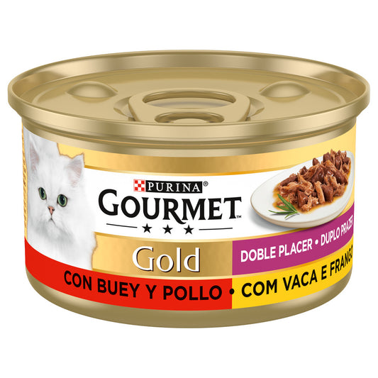 Gourmet Gold Duplo Prazer - Alimento para gatos - Vaca e Frango