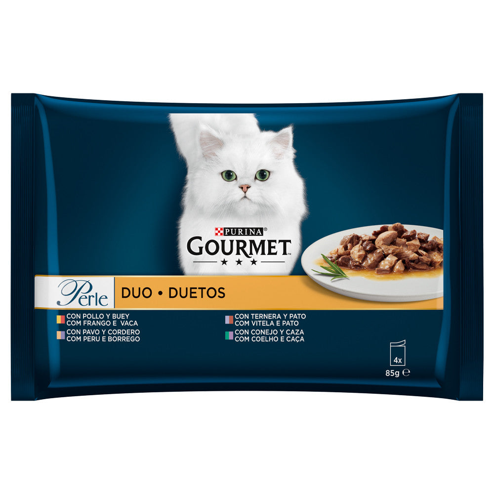 Gourmet Perle Duetos - Alimento húmido para gatos - Carne