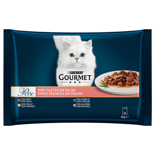 Gourmet Perle Finos Pedaços em Gelatina - Alimento húmido para gatos