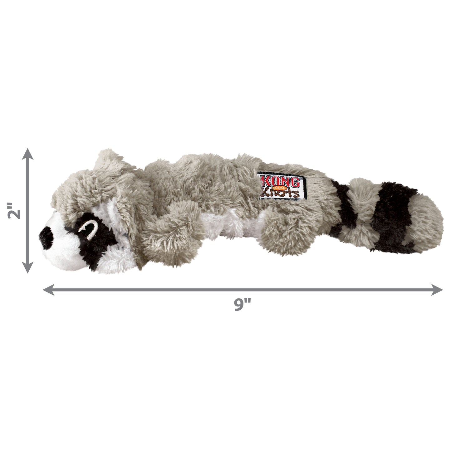 Kong Knots Scrunch Guaxinim - Peluche para cão