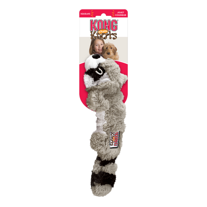 Kong Knots Scrunch Guaxinim - Peluche para cão