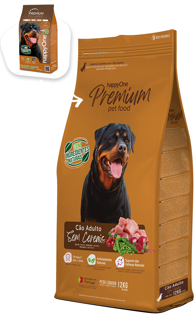 HappyOne Premium Cão Adulto sem Cereais