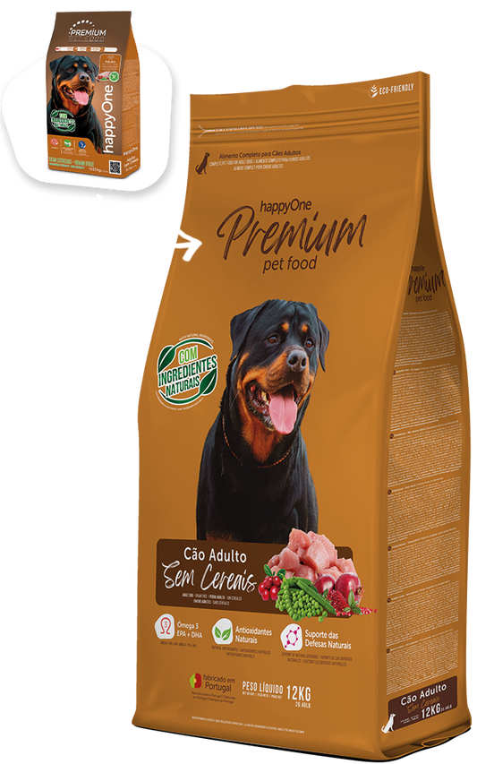 HappyOne Premium Cão Adulto sem Cereais