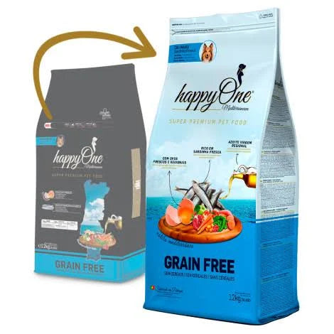 HappyOne Mediterraneum Cão Adulto - Ração seca para cão adulto - Sabor a Sardinha