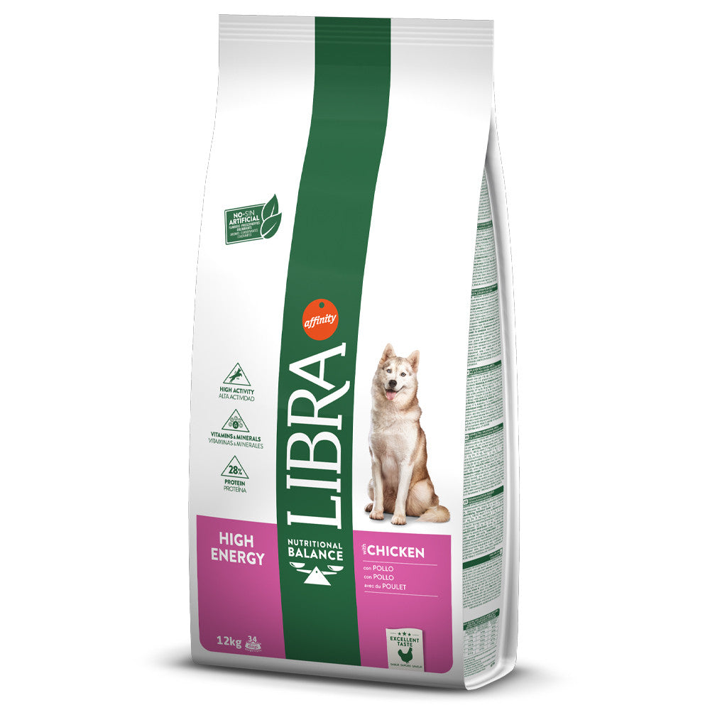 Libra High Energy - Ração seca para cão ativo - Sabor a Frango