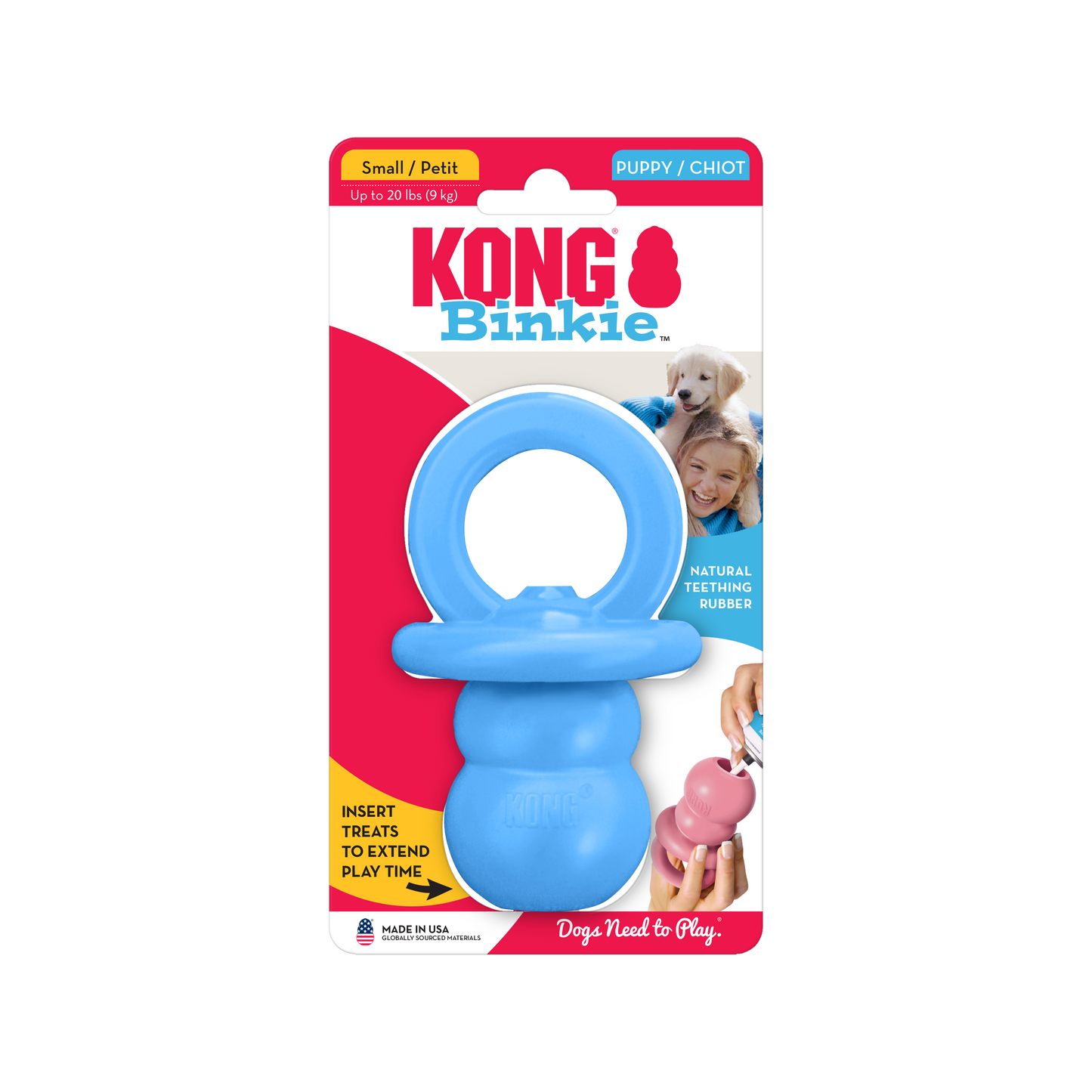 Kong Puppy Binkie - Chupeta de borracha para cachorros
