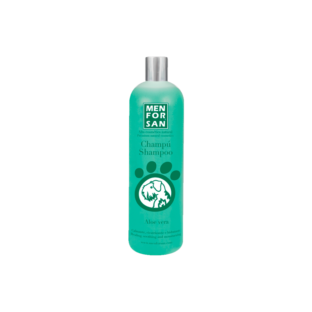 Men for San Champô para cão calmante e cicatrizante com Aloe Vera