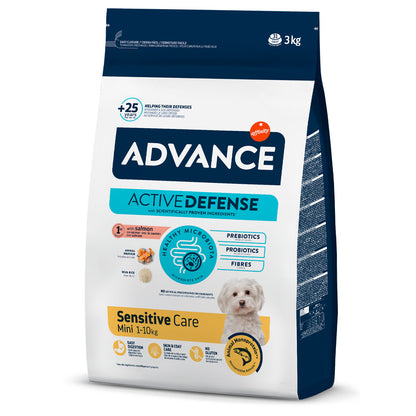 Advance Mini Sensitive - Ração seca para cão adulto de porte pequeno - Sabor a Salmão