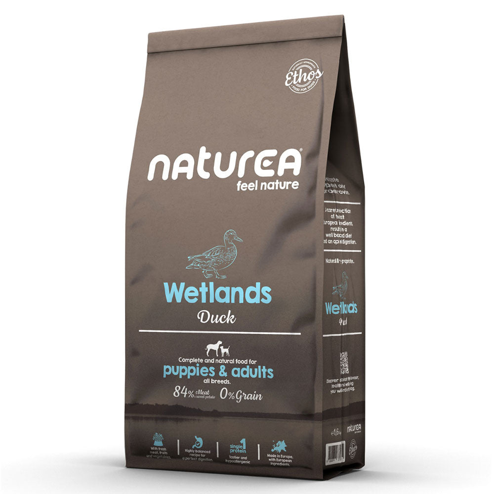 Naturea Ethos Wetlands Duck - Ração seca para cão adulto e cachorro - Pato
