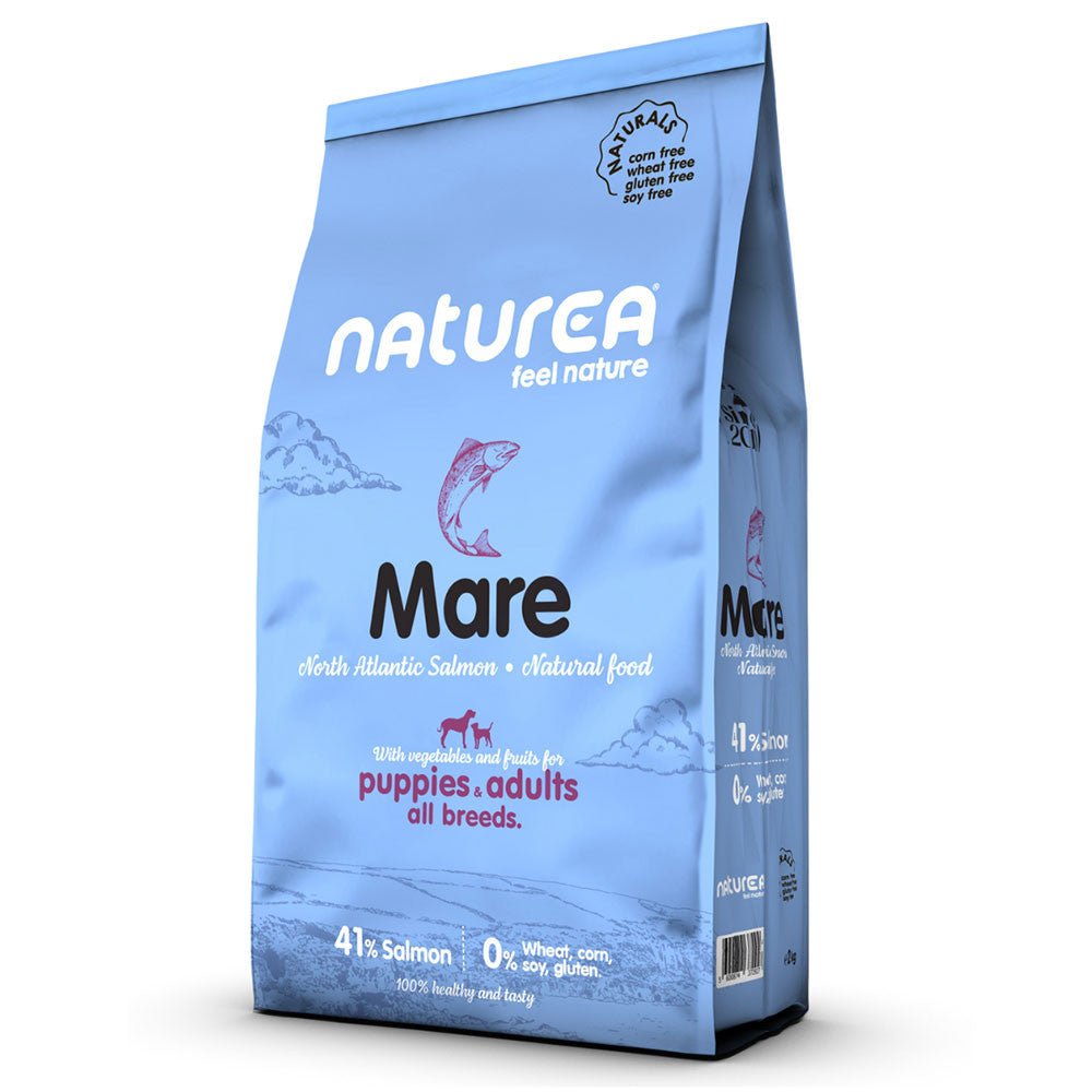 Naturea Naturals Mare - Ração seca para cão e cachorro - Salmão