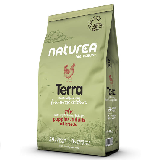 Naturea Naturals Terra Free Range - Ração seca para cão adulto e cachorro - Frango