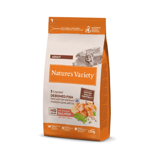 Nature's Variety Adulto No Grain - Ração seca para gato adulto - Sabor a salmão sem cereais