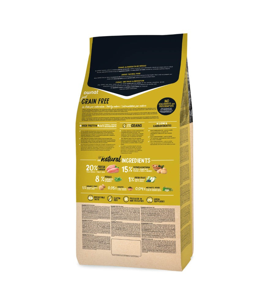 Ownat Just Grain Free Junior - Ração seca para cachorro - Sabor a Frango