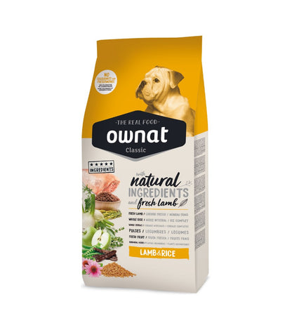 Ownat Classic Borrego e Arroz - Ração seca para cão adulto