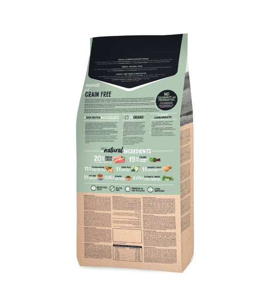 Ownat Just Grain Free Cão Adulto - Ração seca para cão adulto - Sabor a Frango