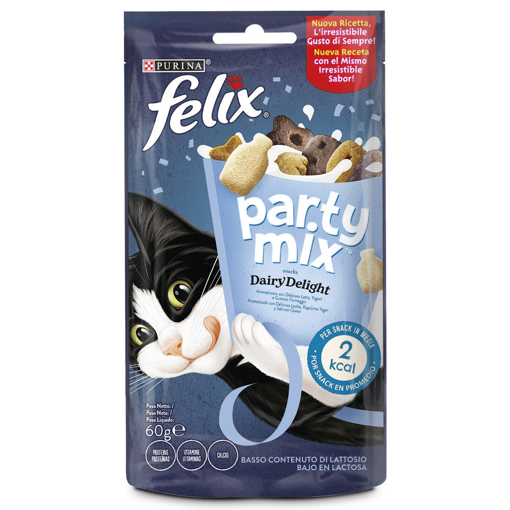 Felix Party Mix Dairy Delight - Biscoitos para gatos - Com leite