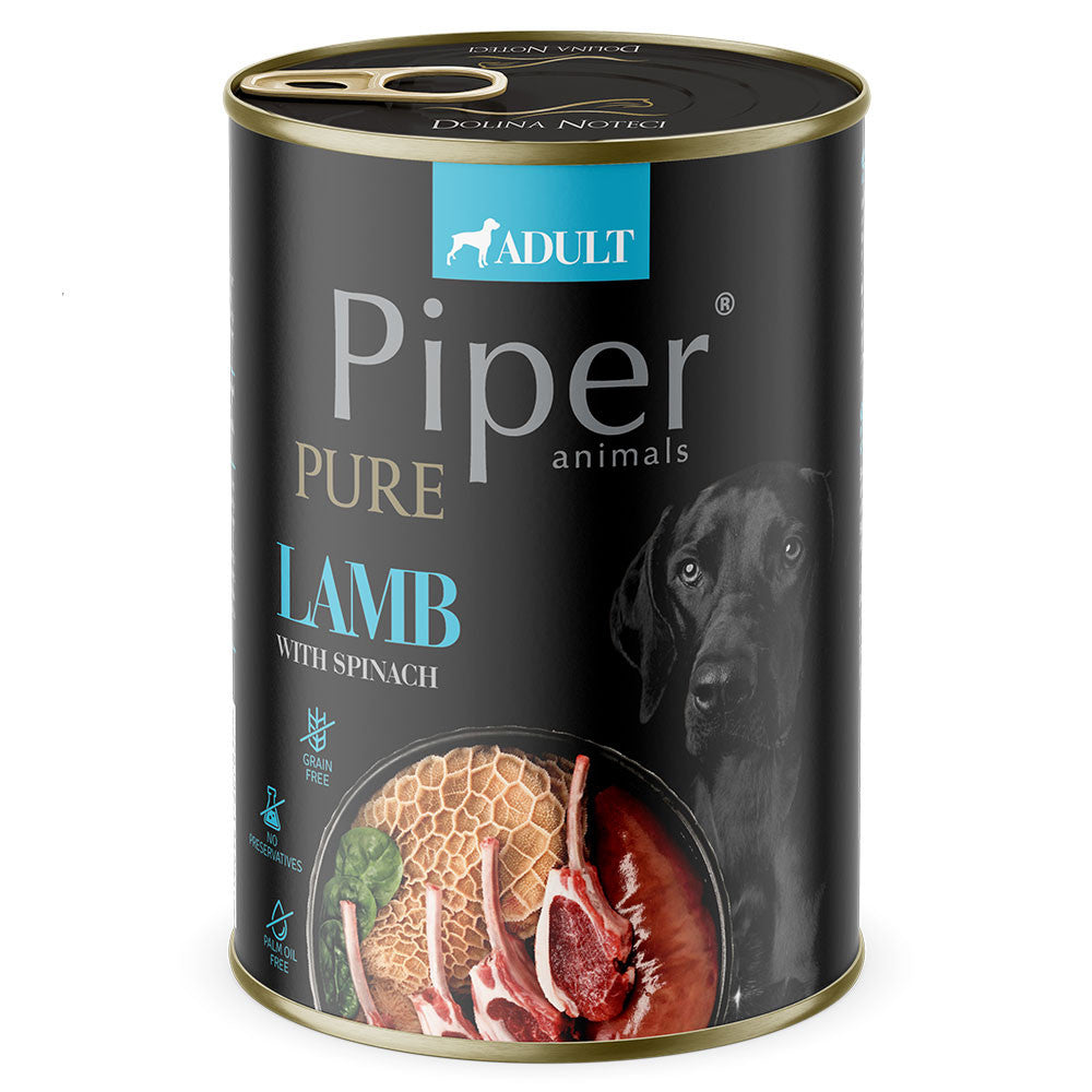 Piper Pure - Alimento húmido para cão - Sabor a Borrego e espinafre