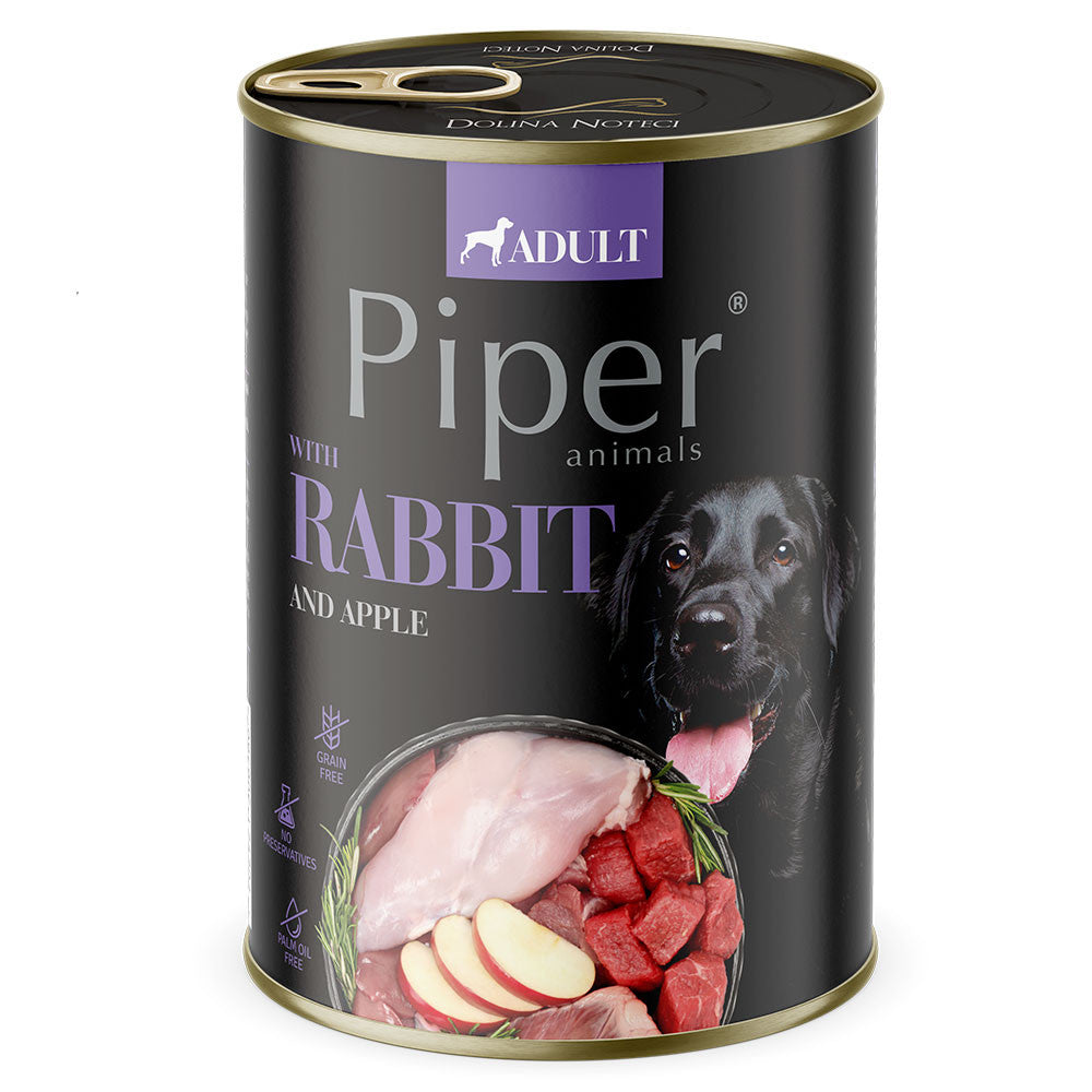 Piper - Alimento húmido para cão - Sabor a coelho e maçã