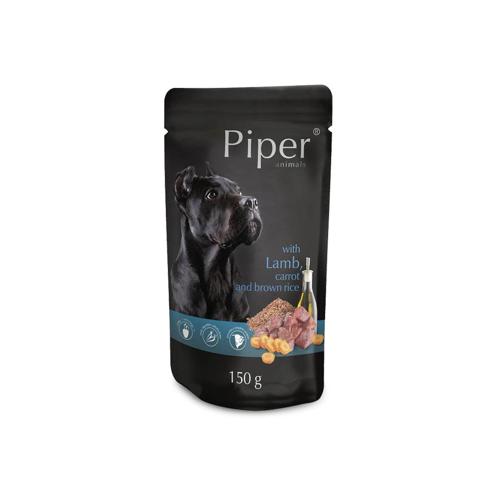 Piper - Alimento húmido para cão - Sabor a Borrego, cenouras e arroz integral