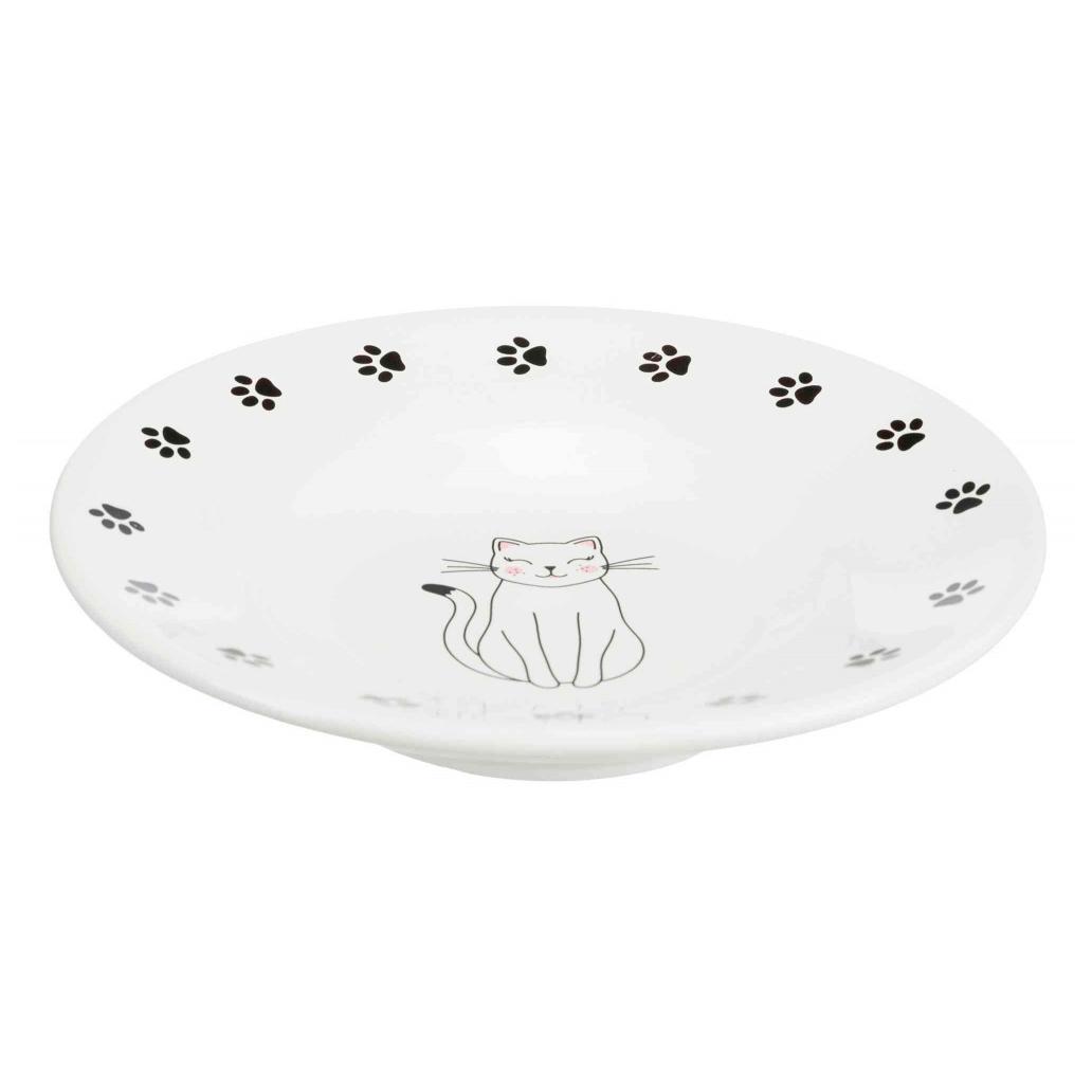 Comedouro em cerâmica para gatos com focinho curto